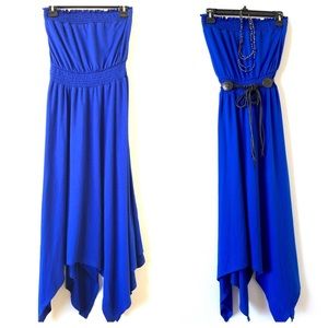 Torrid Cobalt Blue Smocked Jersey Tube Dress